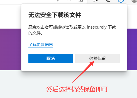 图片[3]-在win10-11自带浏览器通过网页服务器下载提示无法安全下载怎么办-旗胜科技内部专用