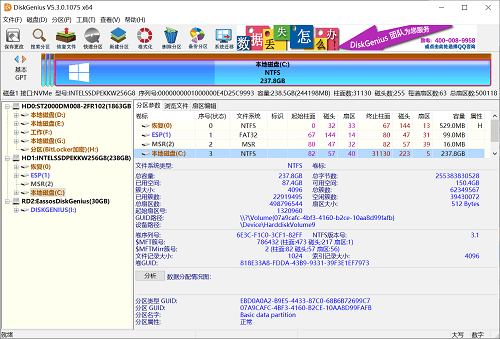 DiskGenius分区助手官方版-旗胜科技内部专用